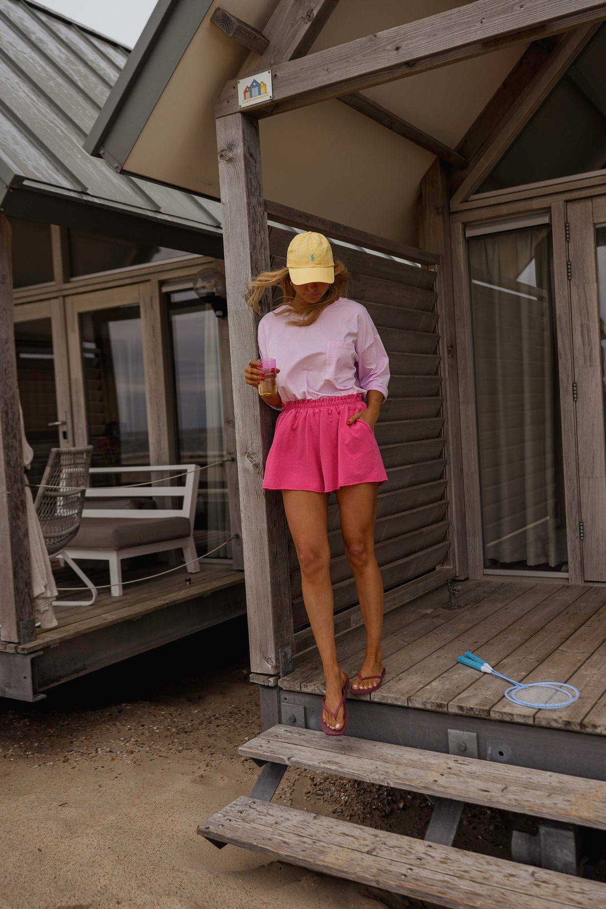 Pink Cotton Issa Shorts