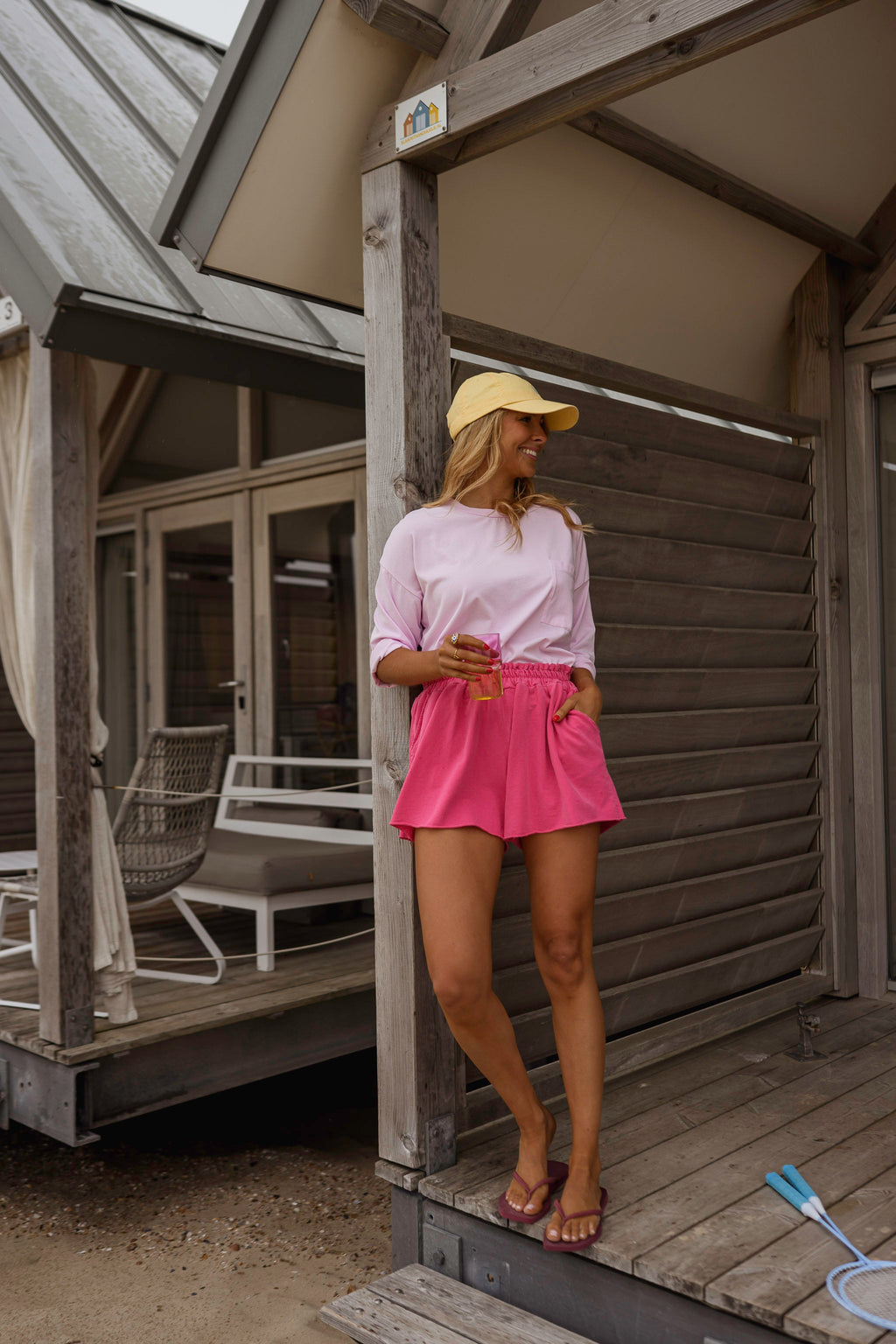 Pink Cotton Issa Shorts