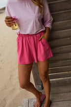Pink Cotton Issa Shorts