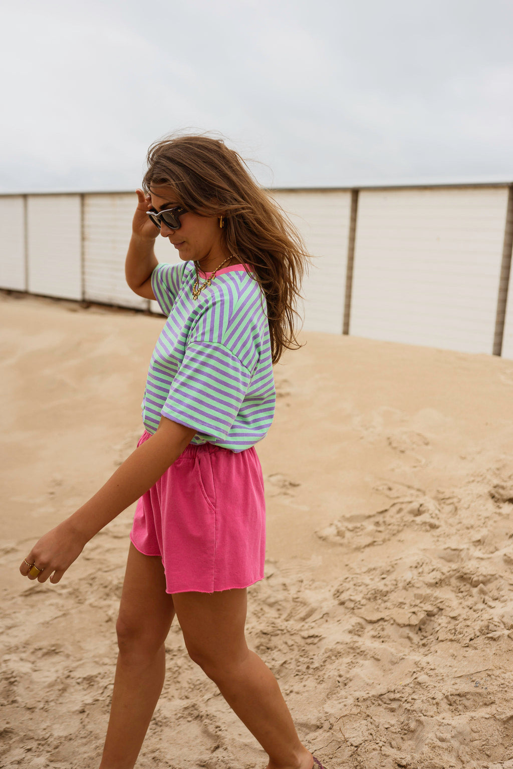 Pink Cotton Issa Shorts