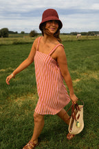 Pink Striped Veronica Dress