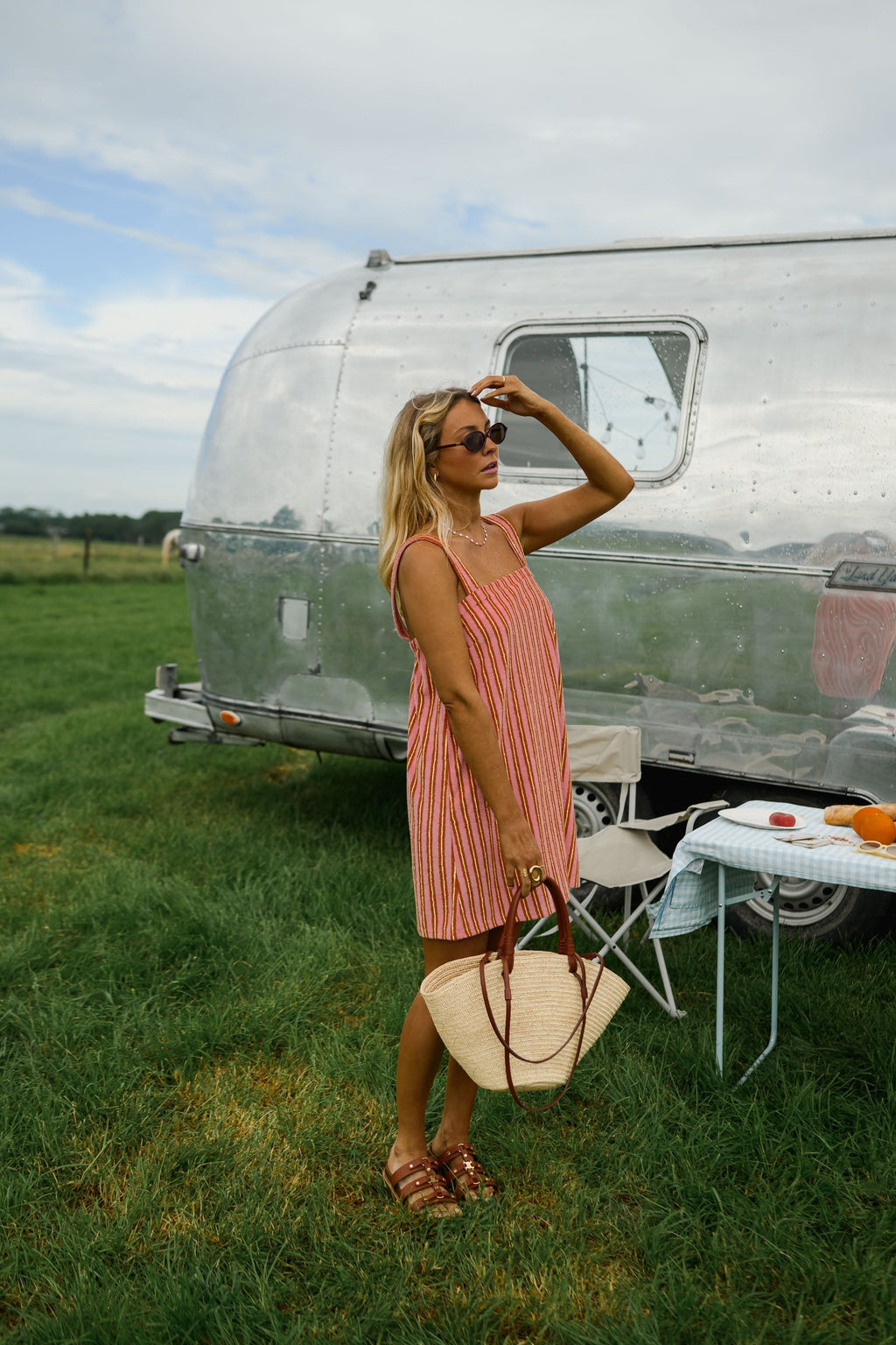 Pink Striped Veronica Dress