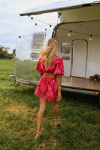 Red And Pink Natalia Dress