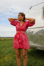 Red And Pink Natalia Dress