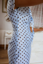 Sky Blue Polka Dot Lorie Dress