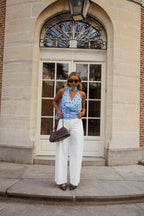 Sky Blue Polka Dot Noma Top