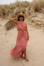 Terracotta Patterned Amira Top