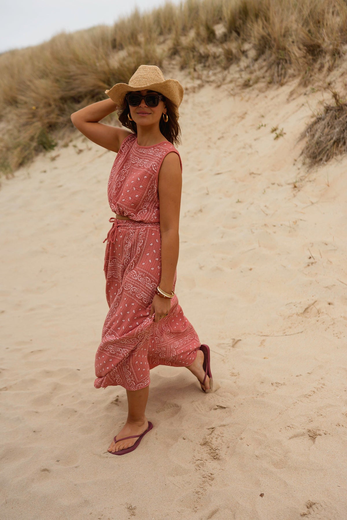 Terracotta Patterned Amira Top
