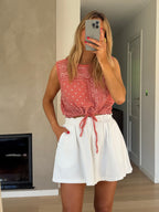 Terracotta Patterned Amira Top