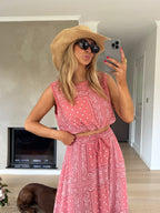 Terracotta Patterned Amira Top