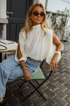 White Belly Blouse