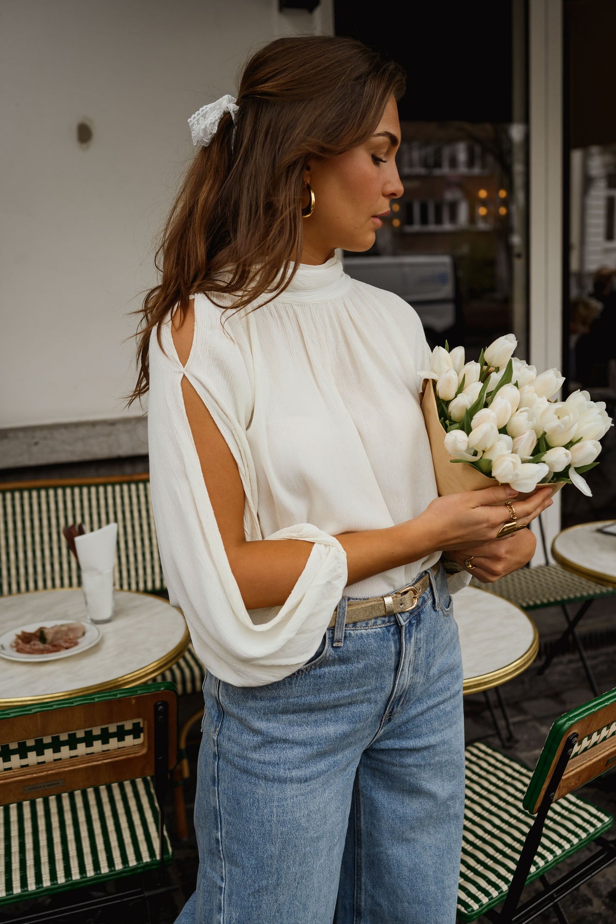 White Belly Blouse