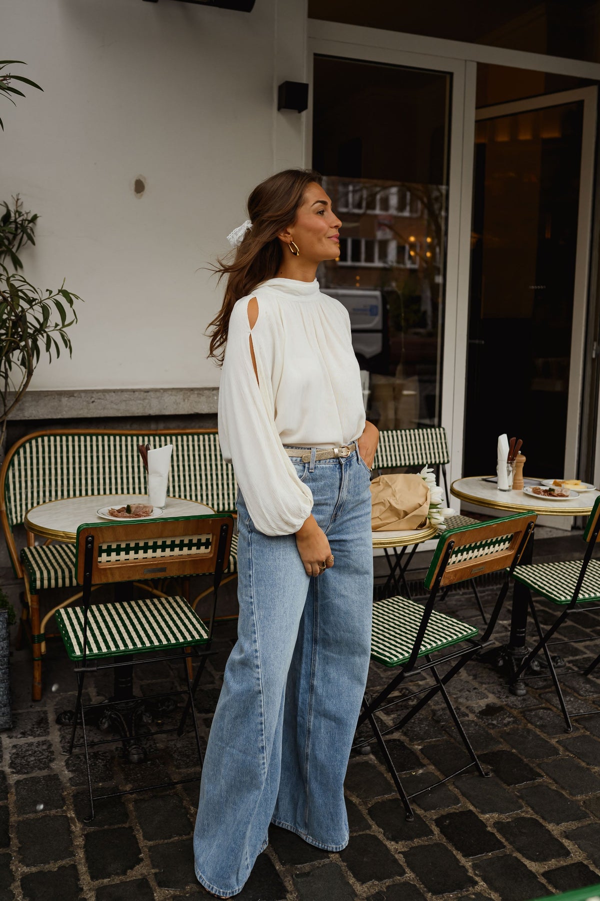 White Belly Blouse