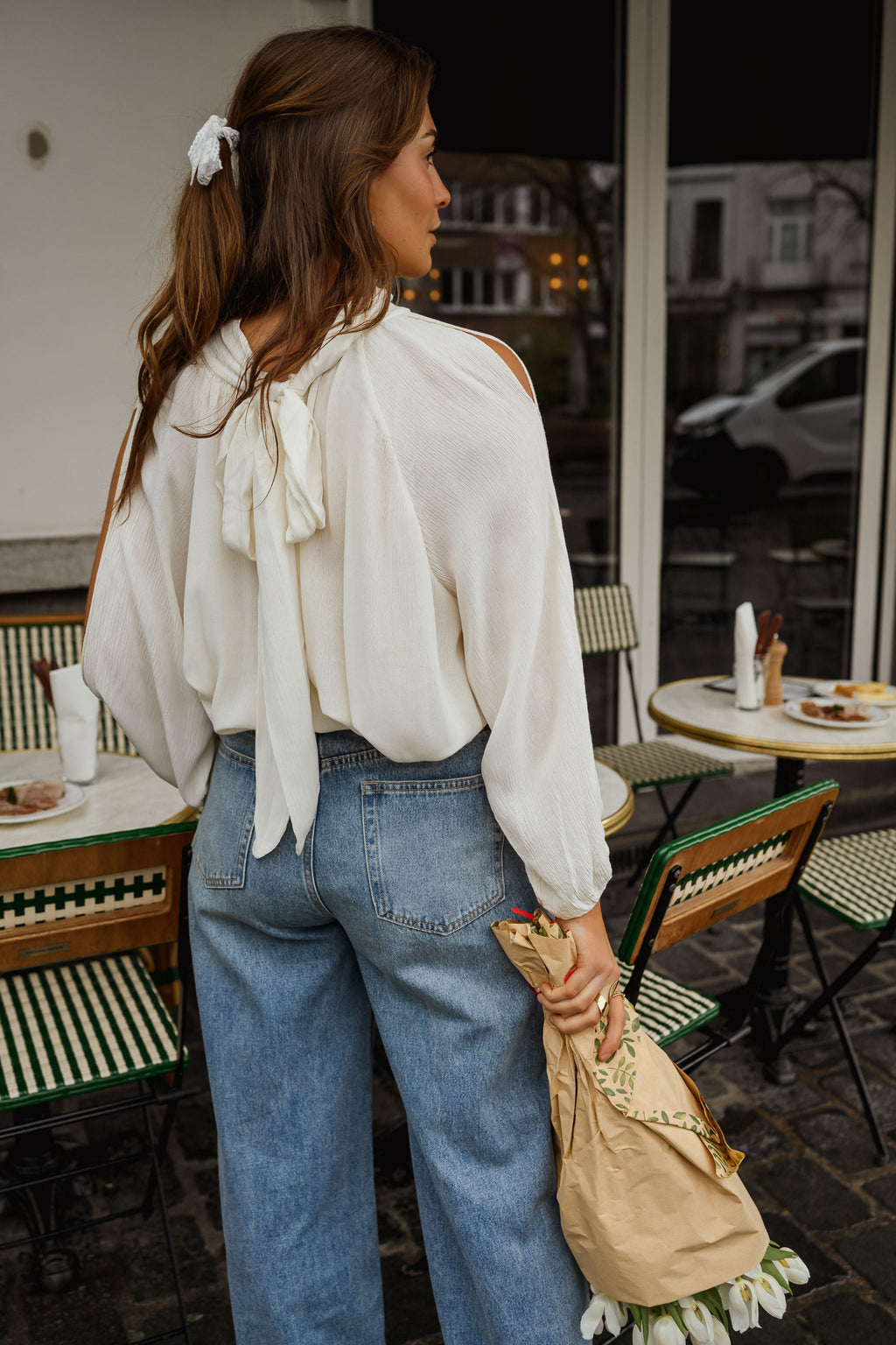 White Belly Blouse
