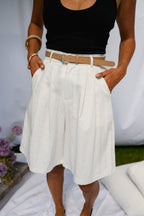 White Eleanor Bermuda Shorts