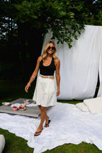 White Eleanor Bermuda Shorts