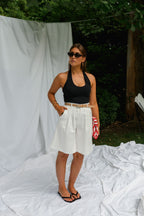White Eleanor Bermuda Shorts