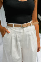 White Eleanor Bermuda Shorts