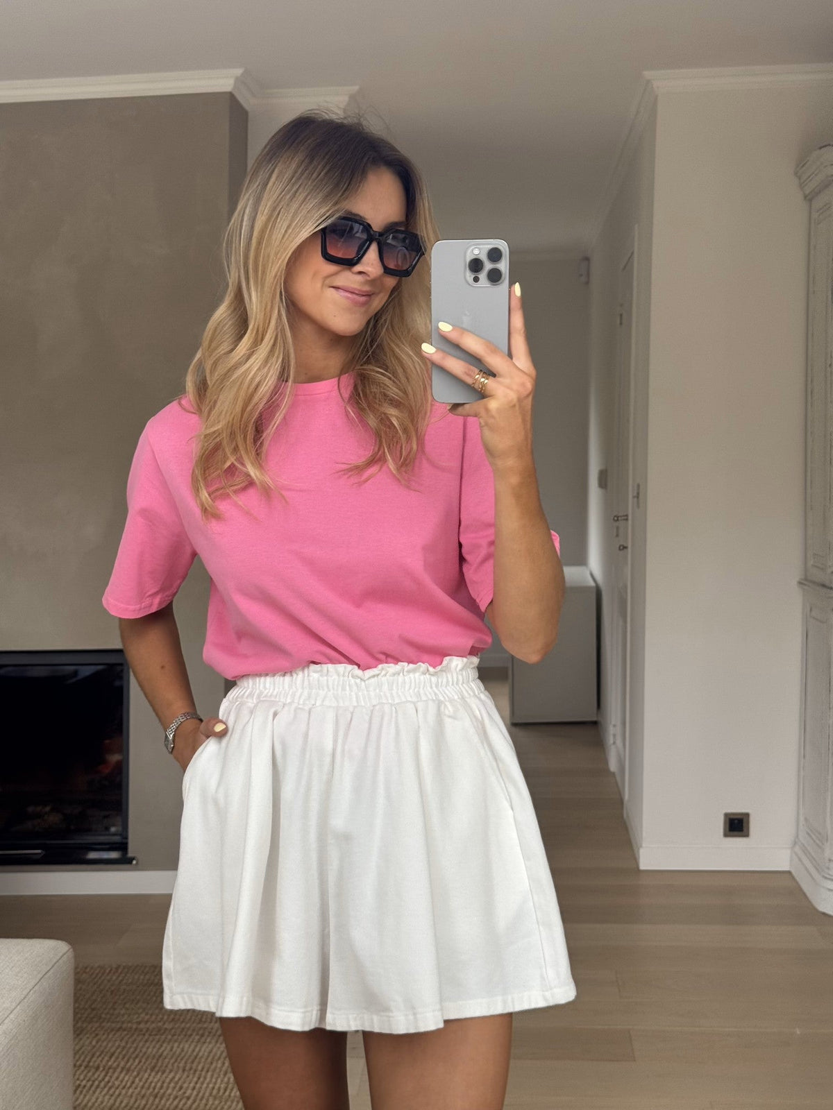 White Erica Shorts