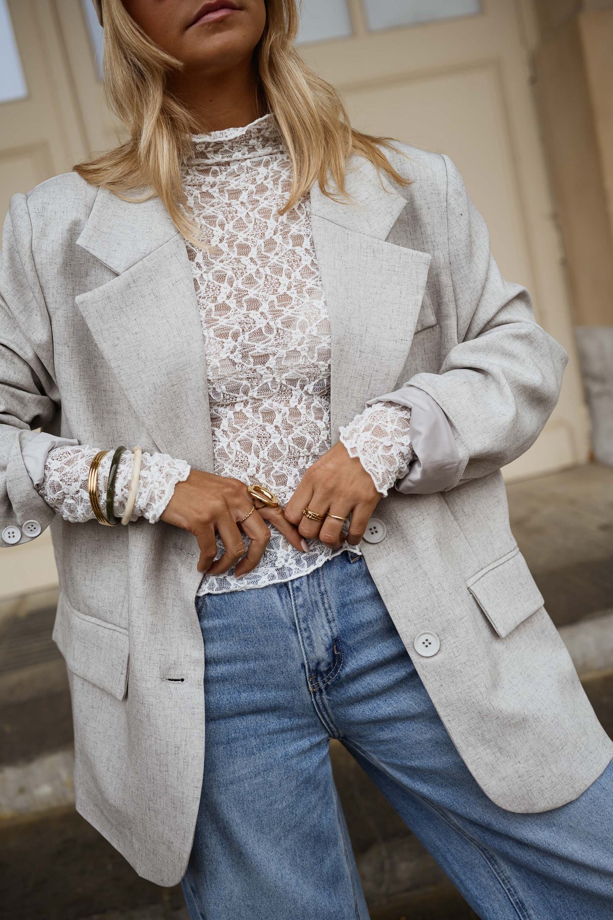 White Francine Blouse