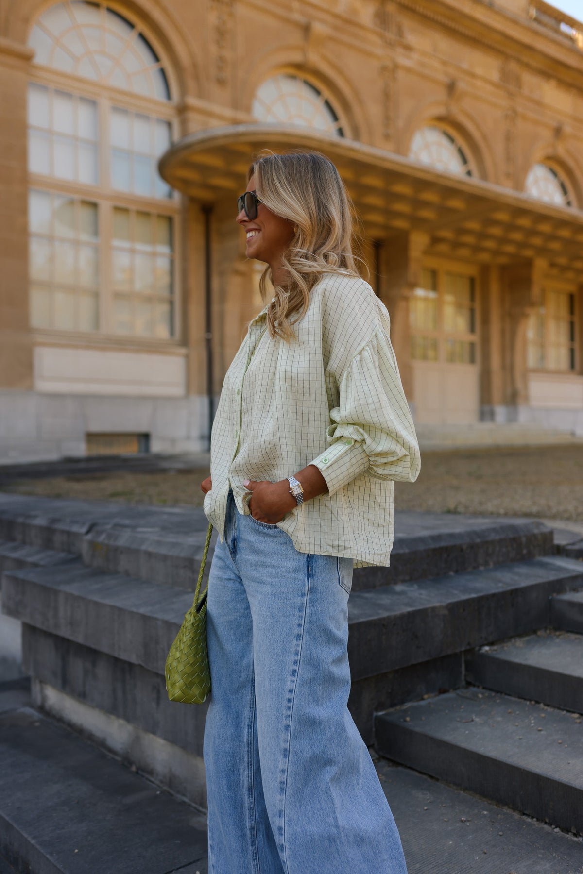 Yellow Checkered Dorine Blouse