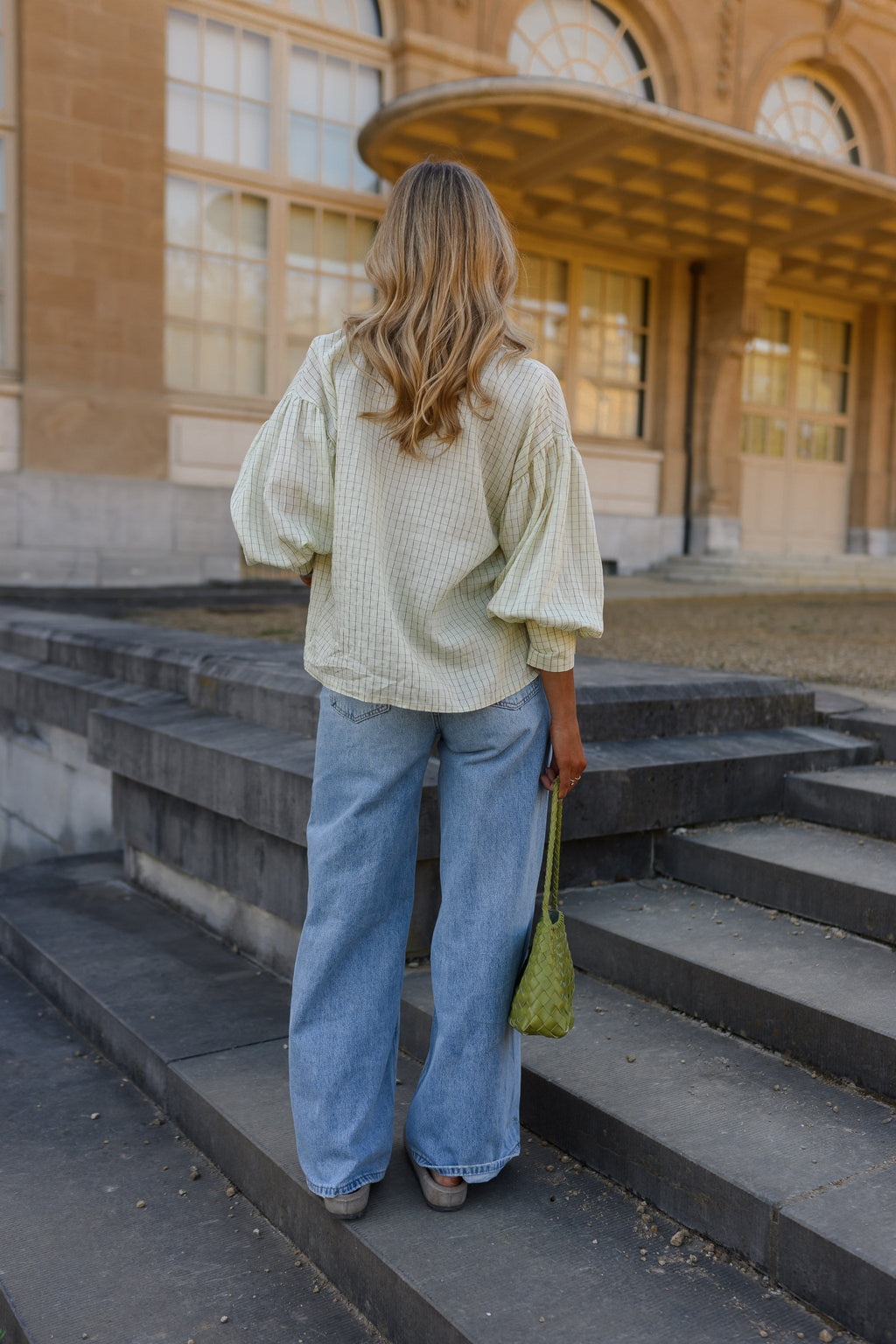 Yellow Checkered Dorine Blouse