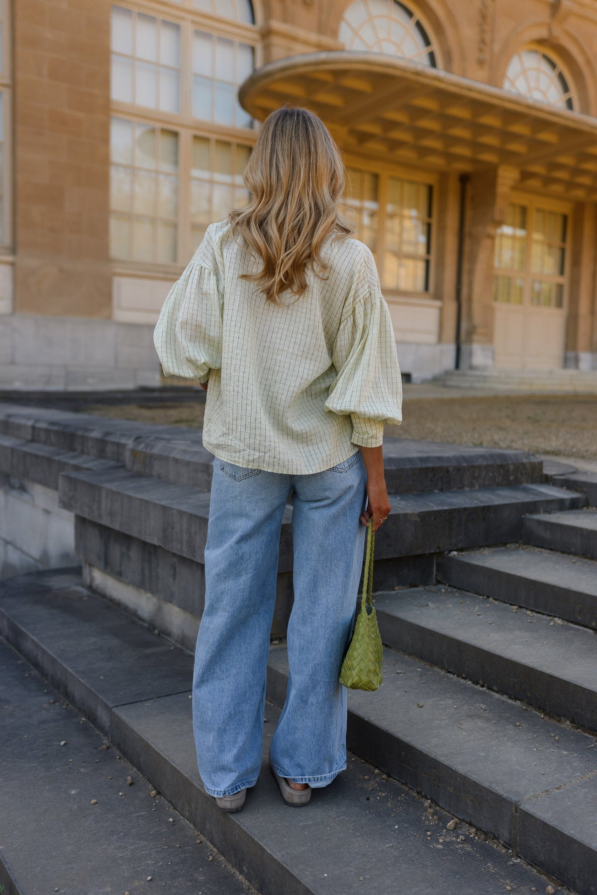 Yellow Checkered Dorine Blouse