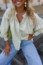 Yellow Checkered Dorine Blouse