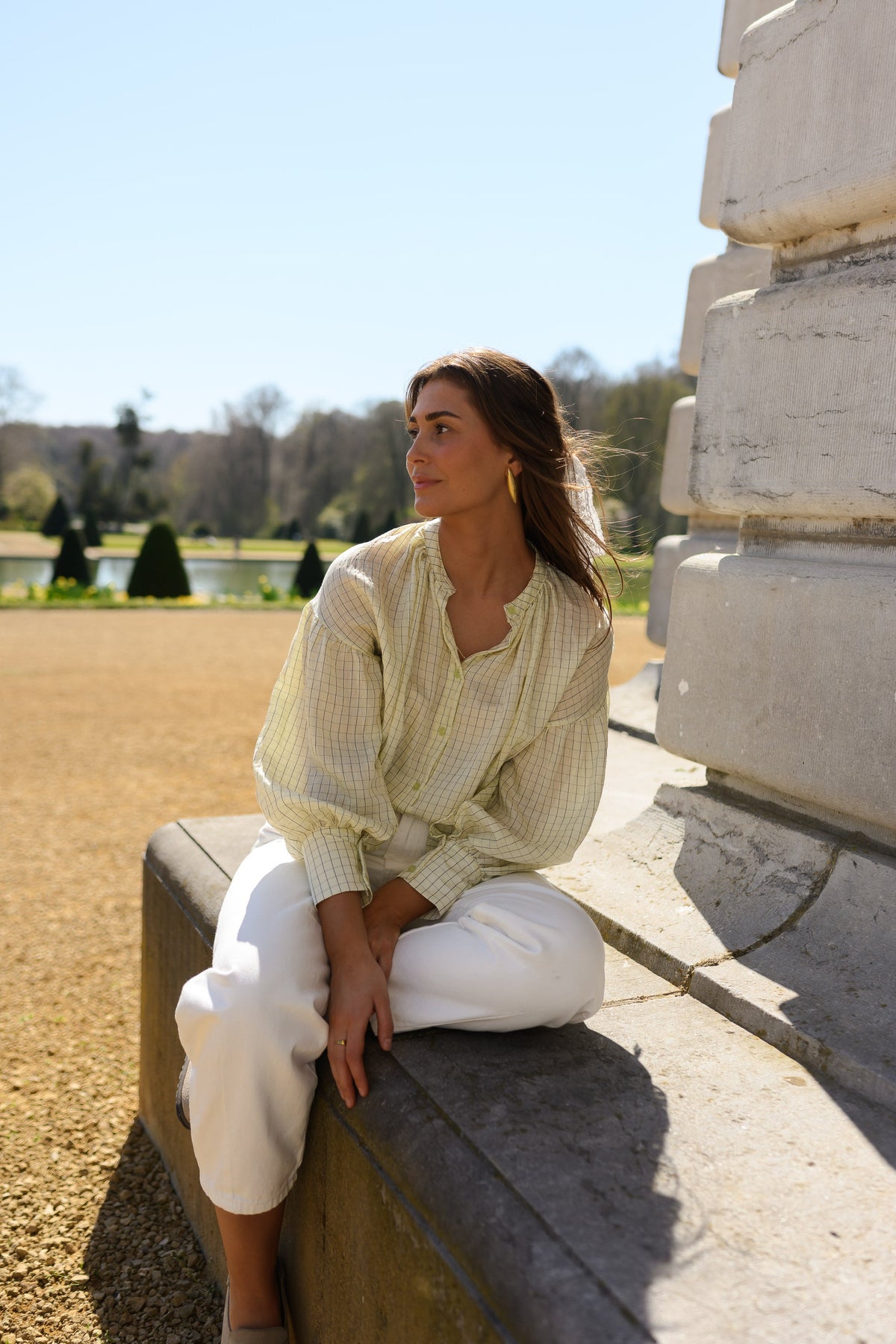 Yellow Checkered Dorine Blouse
