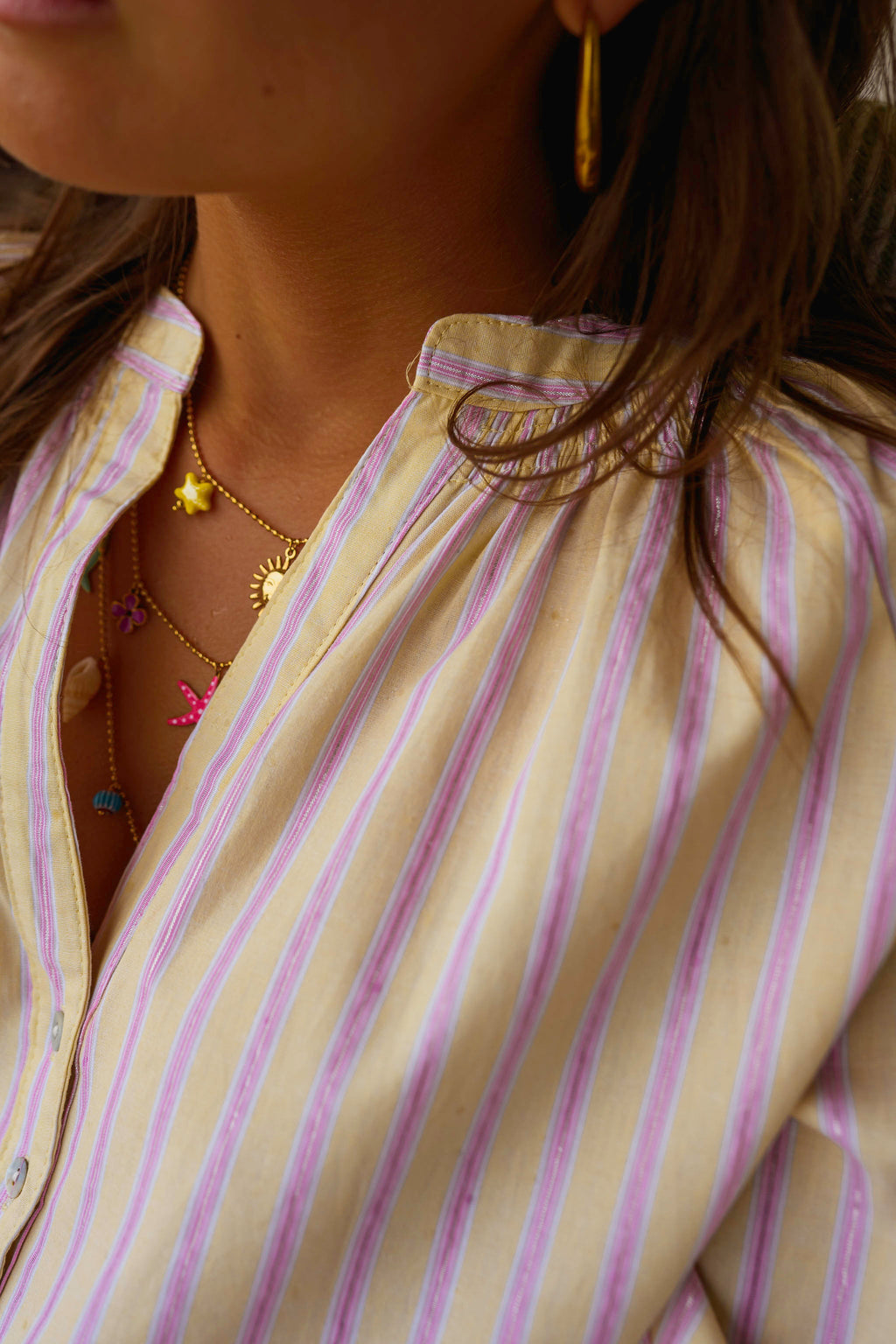 Yellow Striped Leny Blouse