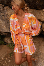 Orange Patterned Ivanka Shorts