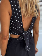 Black Polka Dots Pietra Top